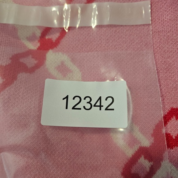 NWOT THML Sweater Women Small Chain Knit Pink‎ White - Picture 11 of 11